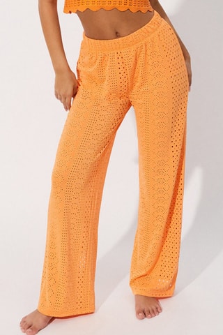 Pyjamabroek hoge taille Allpatchiz - Oranje