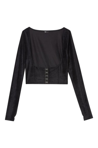 Velours Top Revengiz Zwart