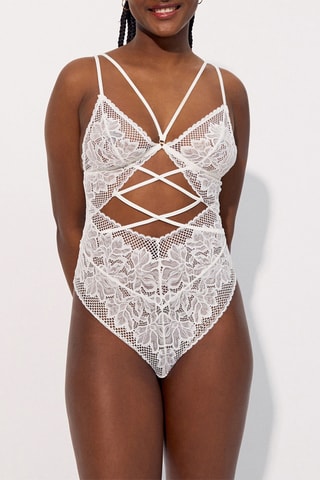 Stringbodysuit Brooksiz Wit - Undiz