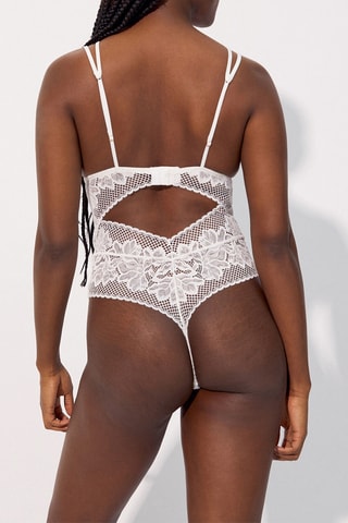 Stringbodysuit Brooksiz Wit - Undiz