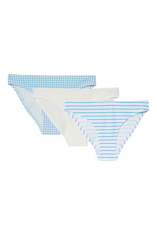 3 Slips Tweeniz - Lichtblauw en Wit