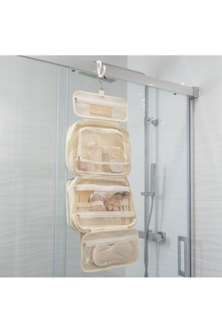 Velours Toilettas - Lichtbeige