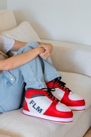 Pantoffels - Rood en Wit