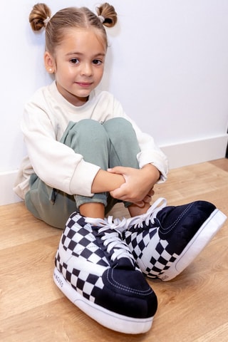 Pantoffels - Wit en Zwart