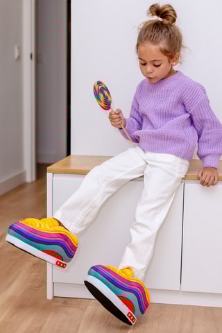 Pantoffels - Geel en Paars