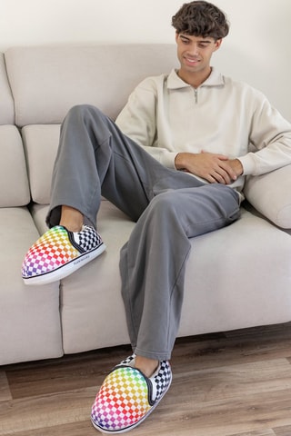 Pantoffels - Wit en Rood