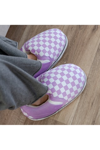 Pantoffels - Paars en Wit