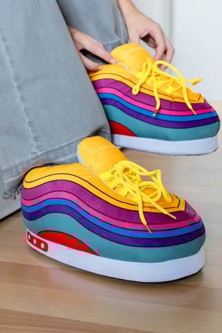 Pantoffels - Geel en Paars