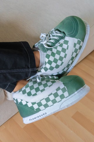 Pantoffels - Groen en Wit