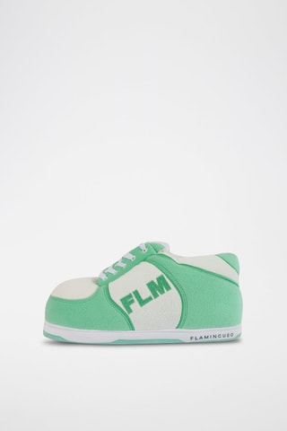 Pantoffels - Wit en Lichtgroen