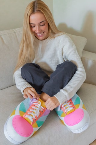 Pantoffels - Wit en Oranje