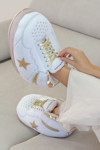 Pantoffels - Wit en Goudkleurig