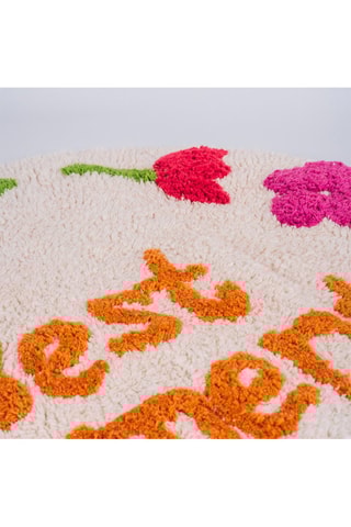 Badmat - Wit en Rood - 63 x 60 cm