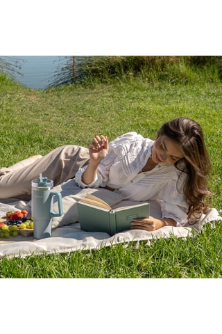 Roestvrijstalen Thermosbeker met Rietje - 0,9 l