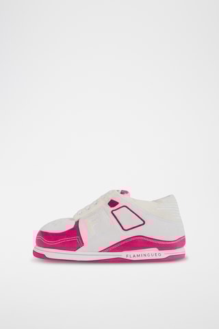 Pantoffels - Wit en Fuchsia