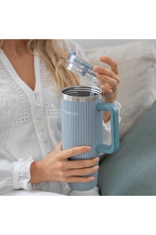 Roestvrijstalen Thermosbeker met Rietje - 1,18 l