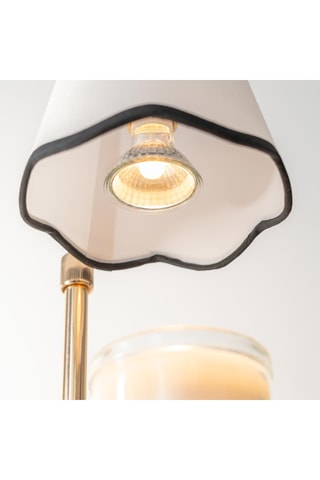 Houten Opwarmlampje - Wit en Zwart - 2 x 35 W