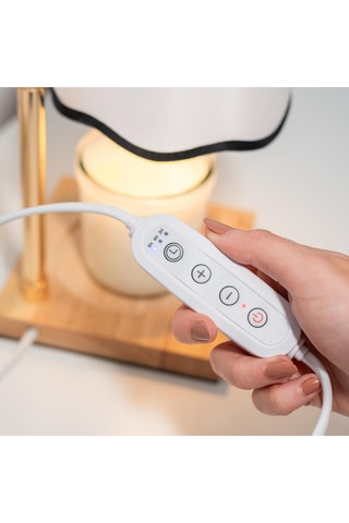 Houten Opwarmlampje - Wit en Zwart - 2 x 35 W