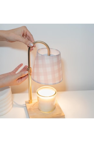 Houten Opwarmlampje - Roze en Wit - 2 x 35 W