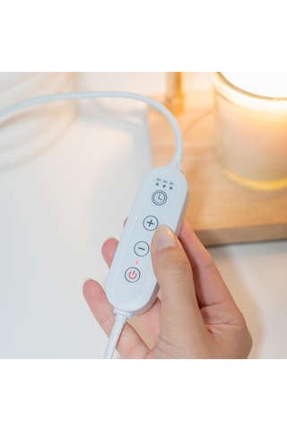 Houten Opwarmlampje - Roze en Wit - 2 x 35 W