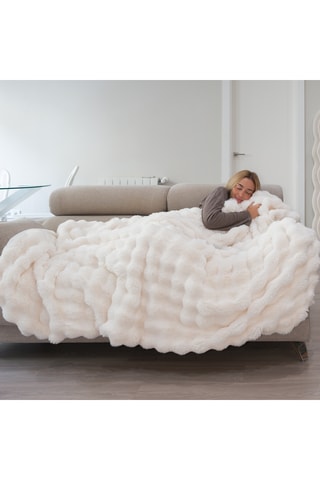 Bankkleed - Ecru - 200 x 185 cm