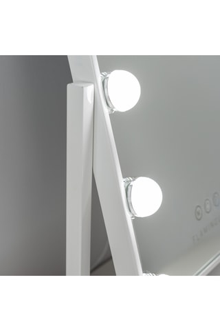 Ledspiegel op Poten - 36 x 7,5 x 47,5 cm - Wit