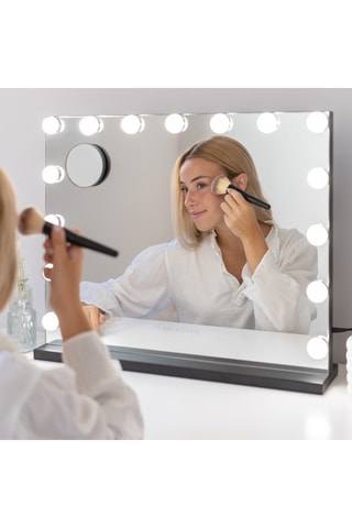 Ledspiegel op Poten - 58 x 48 x 12 cm - Zwart