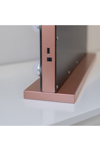 Ledspiegel op Poten - 58 x 48 x 12 cm - Roségoudkleurig