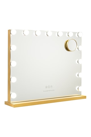 Ledspiegel op Poten - 58 x 48 x 12 cm - Goudkleurig