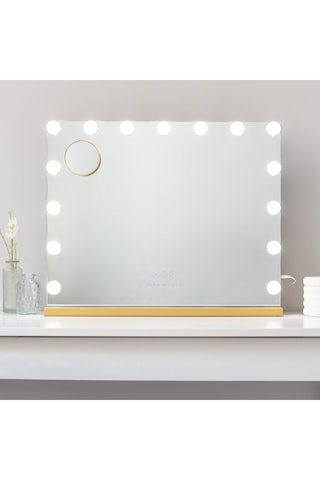 Ledspiegel op Poten - 58 x 48 x 12 cm - Goudkleurig