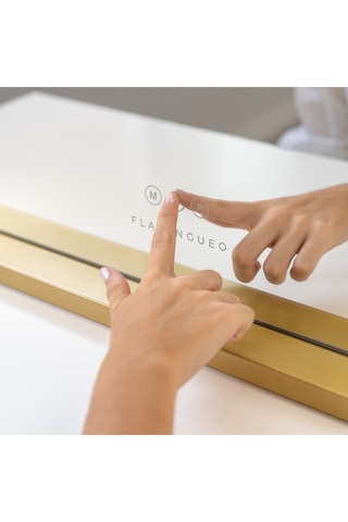 Ledspiegel op Poten - 58 x 48 x 12 cm - Goudkleurig