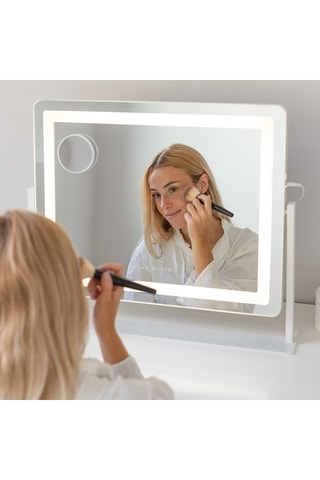 Ledspiegel op Poten - 64 x 54,5 x 12 cm - Wit