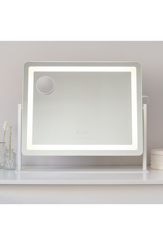 Ledspiegel op Poten - 64 x 54,5 x 12 cm - Wit