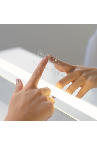 Ledspiegel op Poten - 64 x 54,5 x 12 cm - Wit