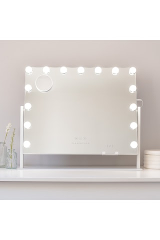 Ledspiegel op Poten - 64 x 54,5 x 12 cm - Wit