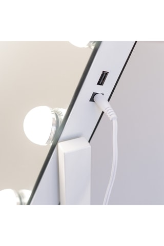 Ledspiegel op Poten - 64 x 54,5 x 12 cm - Wit