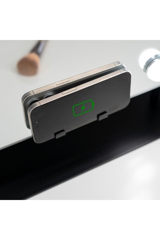 Ledspiegel op Poten - 64 x 54,5 x 12 cm - Zwart