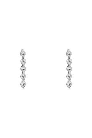 Boucles d'oreilles - Or blanc et diamants