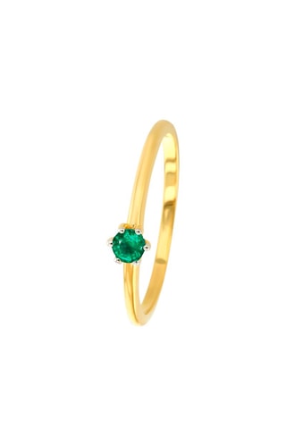 Bague - Or jaune et émeraude