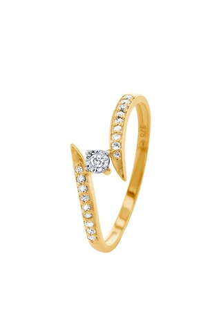 Bague - Or jaune et diamants