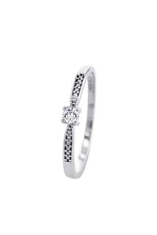 Bague - Or blanc et diamant