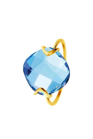 Bague - Or jaune et quartz