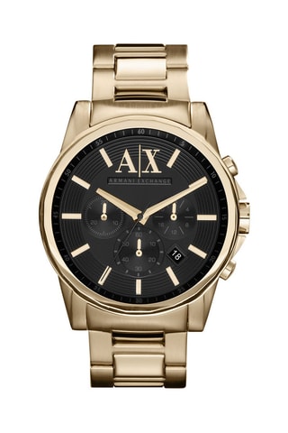 Relógio de quartzo em aço - Cronógrafo - Dourado