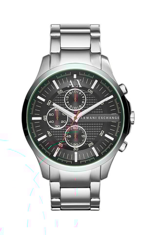 Relógio de quartzo em aço - Cronógrafo - Prateado e preto