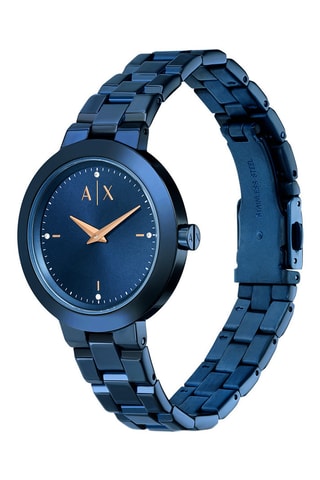 Relógio de quartzo em aço - Azul-marinho