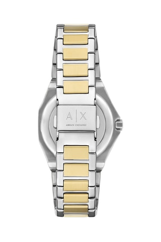 Coffret relógio de quartzo em aço e colar