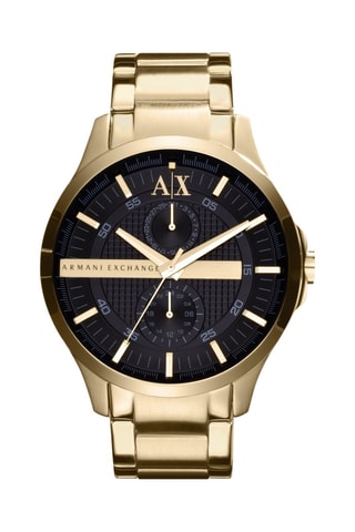 Relógio de quartzo em aço - Cronógrafo - Dourado e preto - Armani Exchange