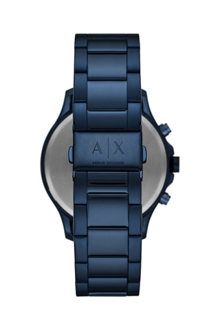 Relógio de quartzo em aço 
Cronógrafo - Azul e dourado-rosa