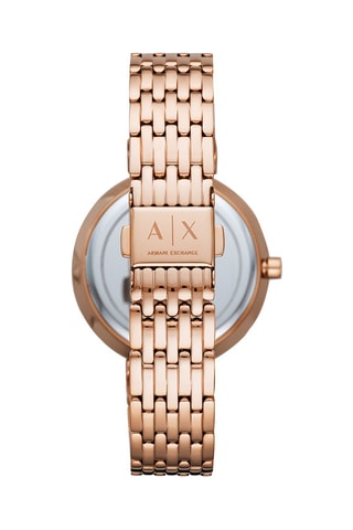 Relógio de quartzo em aço 
Dourado-rosa e branco