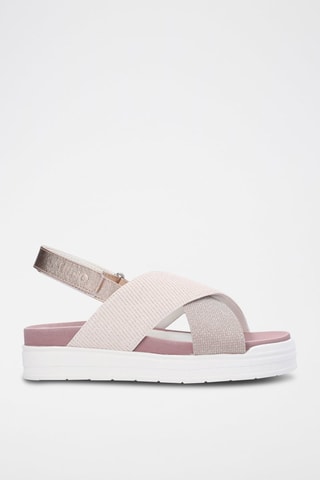 Platform Sandalen Chantal Beige en Grijs